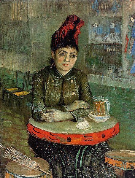 Vincent Van Gogh Agostina Segatori Sitting in the Cafe du Tamourin China oil painting art